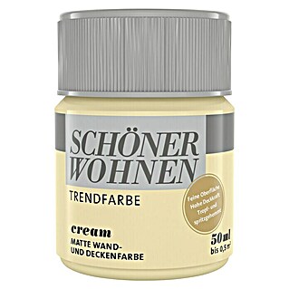 SCHÖNER WOHNEN-Farbe Tester Trendfarbe Tester (Cream, 50 ml, Matt)
