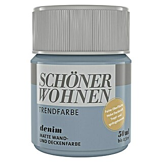 SCHÖNER WOHNEN-Farbe Tester Trendfarbe Tester (Denim, 50 ml, Matt)