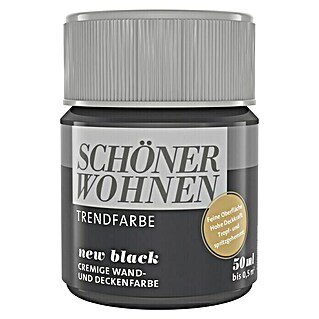SCHÖNER WOHNEN-Farbe Tester Trendfarbe Tester (New Black, 50 ml, Matt)