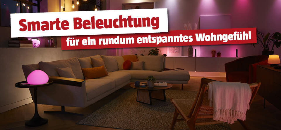 Smarte Beleuchtung mit Philips Hue Produkten