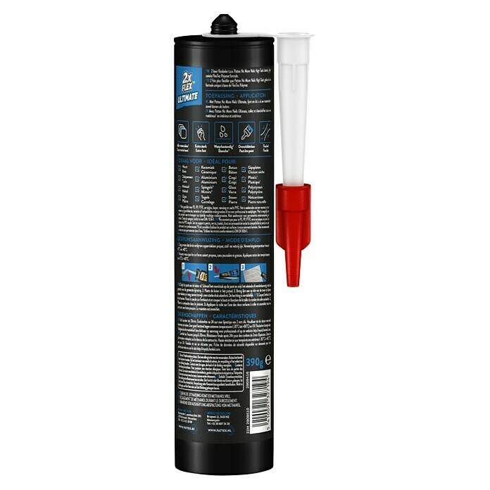 Pattex Montagelijm No More Nails Ultimate Flex (390 g, Beige) | BAUHAUS