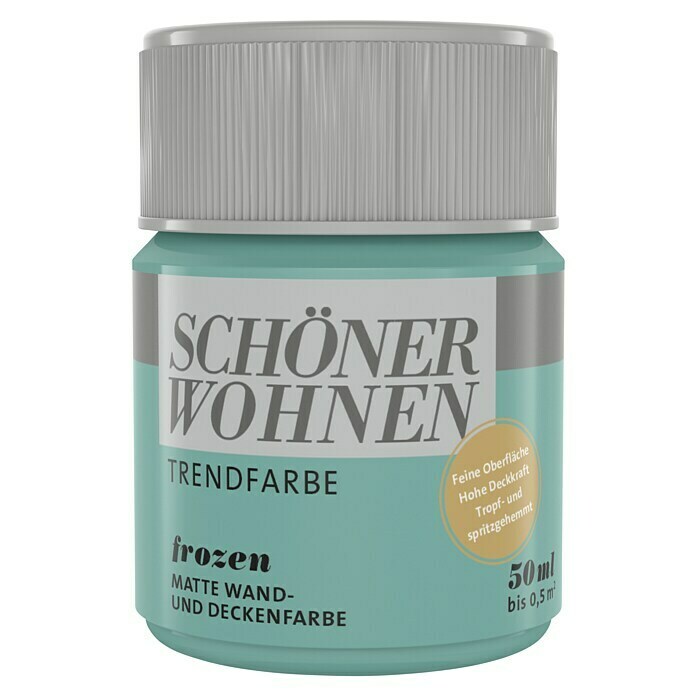 Schöner Wohnen Wandfarbe Trendfarbe Tester (Frozen, 50 ml, Matt)