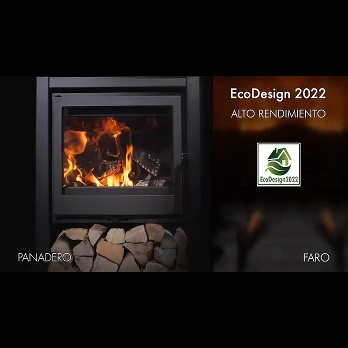 Panadero Estufa de leña Akita - 7,4 kW, Volumen de calefacción: 220 m³, Material del revestimiento: Acero, Negro - BAUHAUS-YDRAY-28678515-FARO-ES