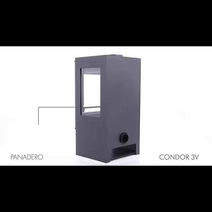 Panadero Estufa de leña Condor 3V - 8 kW, Volumen de calefacción: 230 m³, Negro - BAUHAUS-YDRAY-26114439-CONDOR-3V-ES