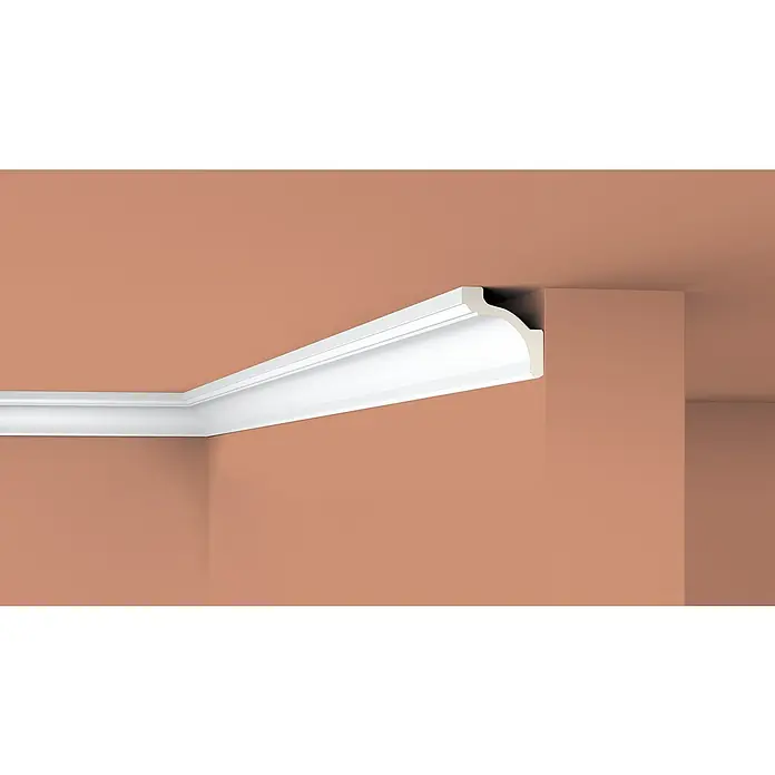 Nmc Decoflair Zierprofil Deckenleiste Z20 - 2 m x 87 mm x 87 mm, Hochverdichteter Polyurethanschaum (PU) - Das elegante weiße Zierprofil verleiht der Decke und den Wänden einen stilvollen Akzent, der das gesamte Raumambiente aufwertet.