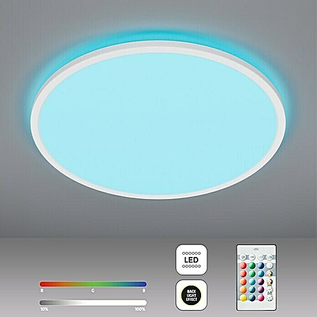 Brilliant LED-Deckenleuchte Tanida (23 W, L x B x H: 42 x 42 x 2,6 cm, Weiß, RGBW, Rund)