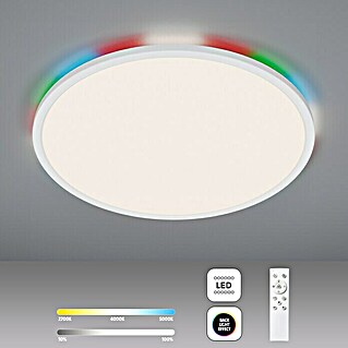 Brilliant LED-Deckenleuchte rund Tanida rund (22 W, Ø x H: 42 x 2,6 cm, Weiß, Kaltweiß)