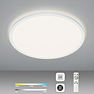 Brilliant LED-Deckenleuchte rund Tanida (24 W, Ø x H: 42 x 2,5 cm, Weiß, Mehrfarbig)