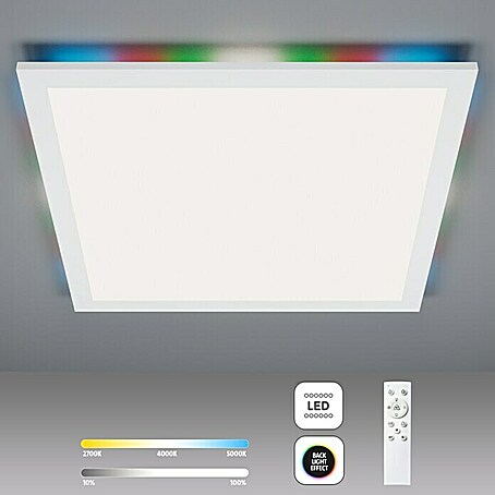 Brilliant LED-Deckenleuchte Tanida eckig (22 W, L x B x H: 42 x 42 x 2,6 cm, Weiß, Kaltweiß)