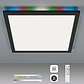 Brilliant LED-Deckenleuchte Tanida (20 W, L x B x H: 29,5 x 29,5 x 2,6 cm, Schwarz, Kaltweiß)