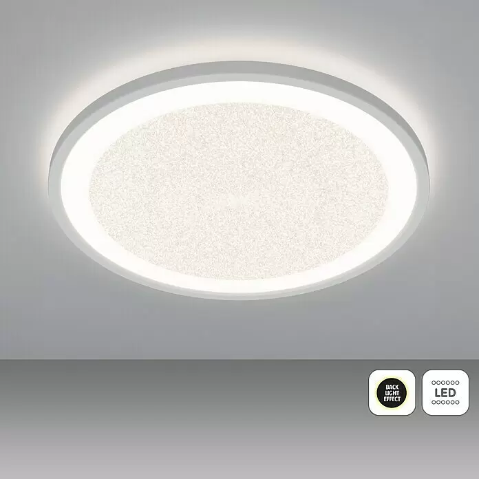 Brilliant LED-Deckenleuchte rund Tanida22 W, Ø x H: 29,5 x 2,5 cm, Weiß, Neutralweiß