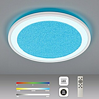 Brilliant LED-Deckenleuchte rund Tanida (22 W, Ø x H: 29,5 x 2,5 cm, Weiß, RGBW)