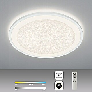 Brilliant LED-Deckenleuchte rund Tanida (31 W, Ø x H: 42 x 2,5 cm, Weiß, Mehrfarbig)