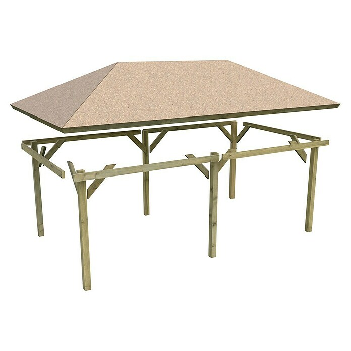 Karibu Pavillon Perida (485 x 345 cm, Natur)