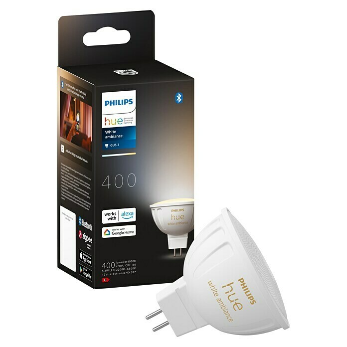 Philips Hue Smart-LED-Lampen Set White Ambiance MR16 (GU5,3, Dimmbar, Neutralweiß, 350 lm, 5,1 W, 1 Stk.) | BAUHAUS