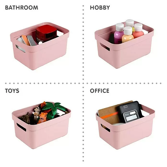 Sunware Aufbewahrungsbox Sigma HomeL x B x H: 17,7 x 12,8 x 9,3 cm, Kunststoff, Rosa