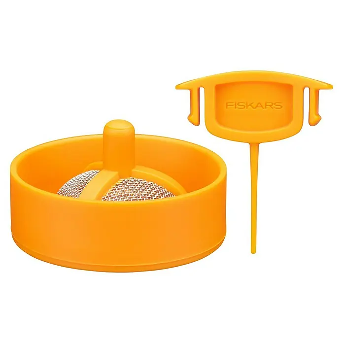 Fiskars Ersatzteil-Set Oszillierende Regner - Passend für: Fiskars X-Series™ Oszillierende Regnern S–L und S–M sowie Comfort Oszillierende Regnern S–L und S–M - Orangefarbener Fiskars Unkrautstecher und -entferner mit Metallsieb und Haltegriffen für Gartenarbeiten.