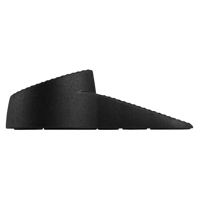 Walteco Tür- & Fensterstopper - L x H: 120 x 38 mm, Schwarz - Schwarzer, strukturierter Gummi-Türstopper mit rutschfester Unterseite.