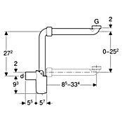 Geberit Sifon  (1 ¼″, Premer: 32 mm, Plastika) | 4040 - Sifons/Abläufe/Ablaufgarnituren | DCDA - Wasserinstallation | DCD - Sanitärinstallation | DC - Sanitärinstallation | D - Sanitär | BAUHAUS