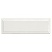 Wandfliese Metro Biselado  (9,8 x 29,8 cm, Weiß, Glänzend)