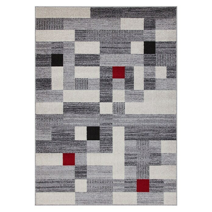 Vloerkleed Casa E (Grijs, rood, 150 x 220 cm) | BAUHAUS