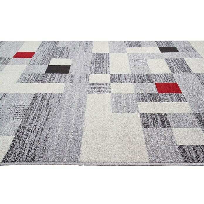 Vloerkleed Casa E (Grijs, rood, 150 x 220 cm) | BAUHAUS