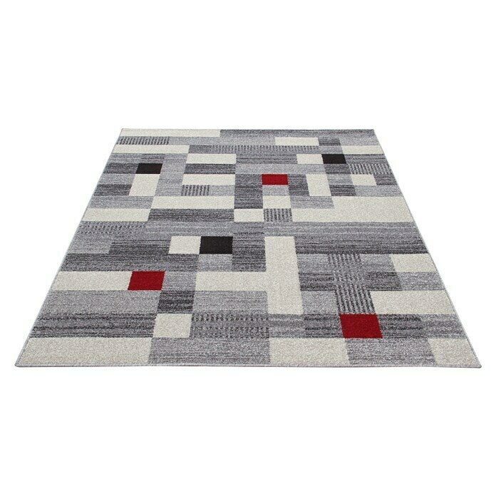 Vloerkleed Casa E (Grijs, rood, 150 x 220 cm) | BAUHAUS