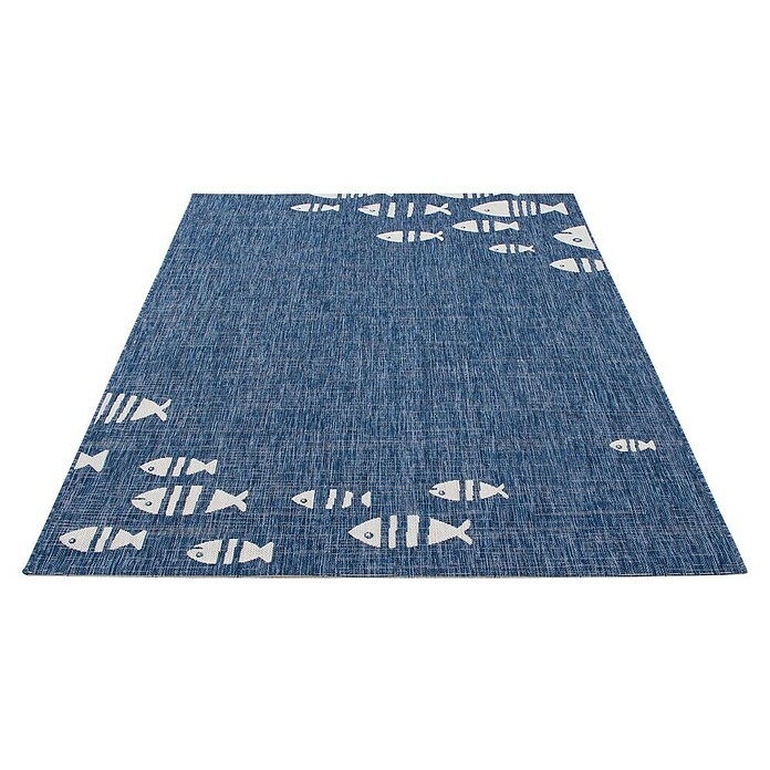 Vloerkleed Marine (Blauw, wit, 160 x 230 cm) | BAUHAUS