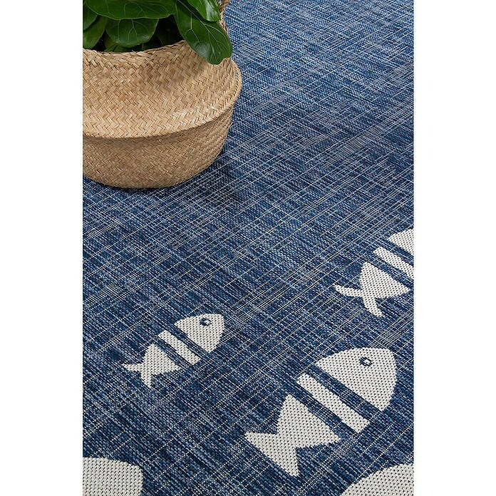 Vloerkleed Marine (Blauw, wit, 160 x 230 cm) | BAUHAUS