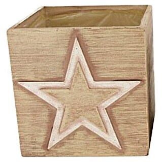 Caja de madera Estrella (L x An x Al: 12 x 12 x 12 cm)
