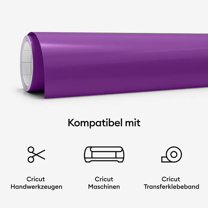 Cricut Vinylfolie Color Change Hot Permanent - 1 Stk., Lila/Türkis, 30 x 60 cm - Lila Vinylrolle, kompatibel mit Cricut Werkzeugen, Maschinen und Transferklebeband. Ideal für kreative Projekte und personalisierte Dekorationen.