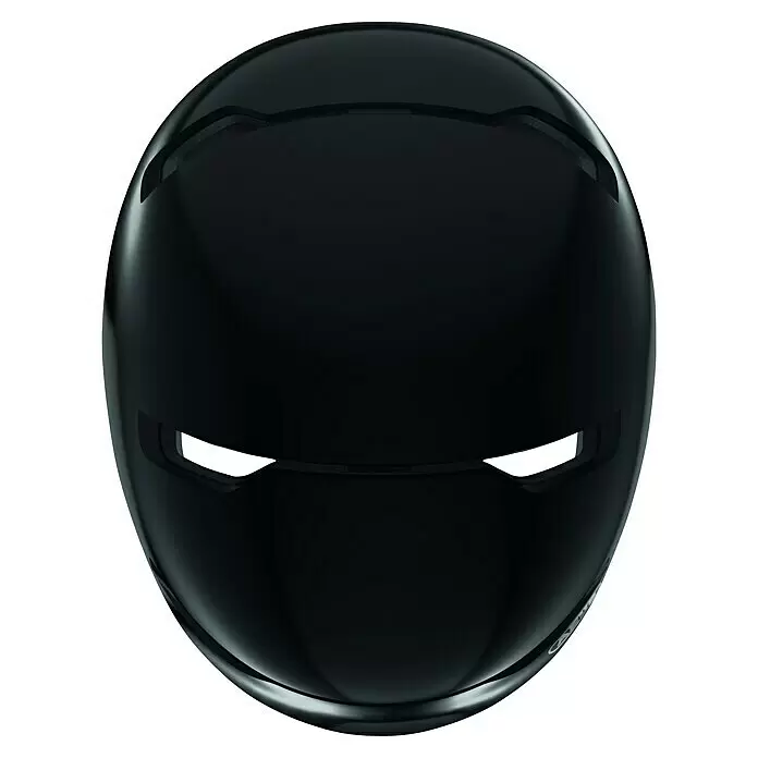 Abus Fahrradhelm Youth - S, Schwarz, Geeignet für: Kinder - Glänzender schwarzer Helm mit markanten Augenschlitzen und oberen Lüftungsschlitzen.