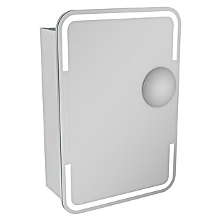 Camargue Stella Led-spiegelkast (b x h: 51 x 73,7 cm, Hout, Wit, DIN-aanslag: Rechts, Randafwerking deur: Afgerond)
