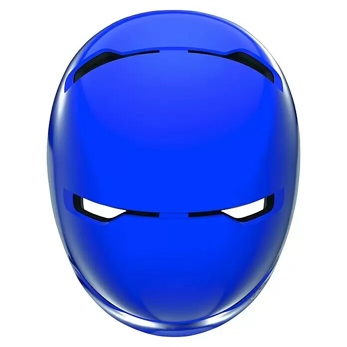 Abus Fahrradhelm Youth - M 54 - 58 cm, Blau, Geeignet für: Kinder - Glänzender blauer Helm mit Augenöffnungen und oberen Belüftungsschlitzen.