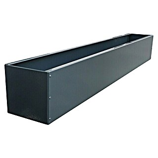 WMT Pflanzkasten RAL 7016 (L x B x H: 80 x 140 x 10 cm, Anthrazit, Geeignet für: Stabgitterzäune, Stahl)