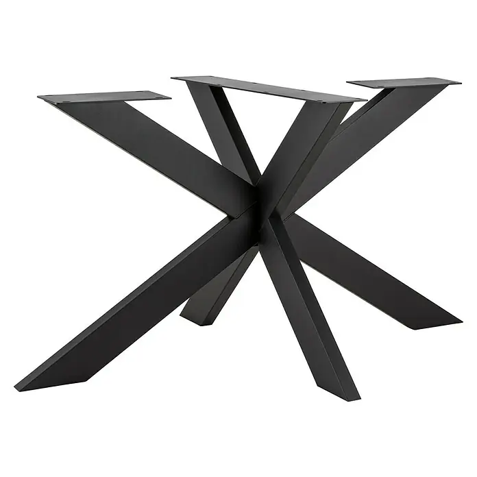 Tischbein CITYLINE Spider - 1.400 x 900 x 720 mm, Schwarz - Schwarzes Tischgestell in X-Form. Das robuste Gestell sorgt für einen modernen Look und stabilen Halt der Tischplatte.