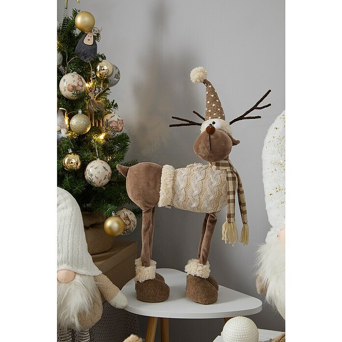 Figura decorativa Alce Alf (L x An x Al: 41 x 13 x 62 cm, Marrón, Textil) | BAUHAUS
