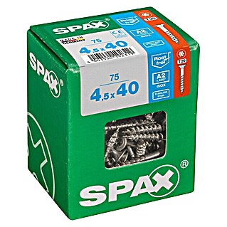 Spax Senkkopfschraube (Ø x L: 4,5 x 40 mm, Edelstahl rostfrei A2, 75 Stk.)