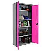 Simonrack Simonlocker Taquilla Multi Professional Desmontado (L x An x Al: 40 x 100 x 180 cm, Gris/Rosa, Número de baldas: 4 ud.) | BAUHAUS