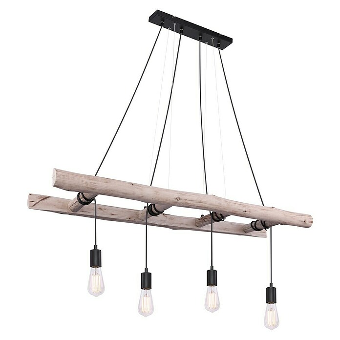 Globo Viseća svjetiljka Irmgard  (4 Kom., E27, D x Š x V: 115 x 30 x 192 cm, Drvo) | BAUHAUS
