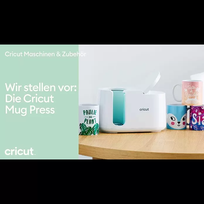 Cricut Transferpresse Mug Press Starter Bundle - Weiß, USB-Kabel - Wir stellen vor - Die Cricut Mug Press