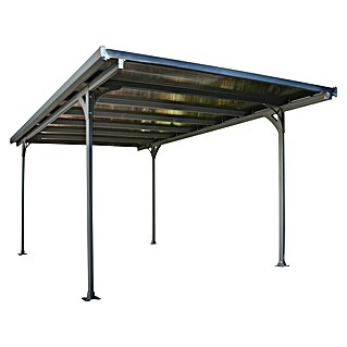 Palram – Canopia Carport Verona (Außenmaß inkl. Dachüberstand (B x T): 5,04 x 2,99 m, Aluminium, Carport geeignet für: PKWs)