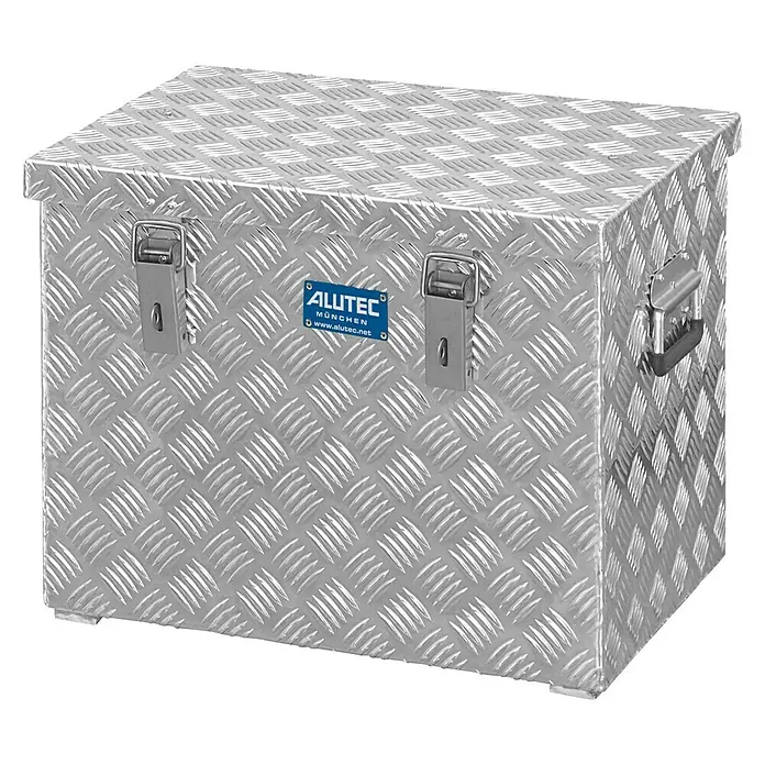 Alutec München Aufbewahrungs- & Transportbox R70 - 522 x 375 x 420 mm, 70 l - AluTEC München Aluminium-Transportbox mit Riffelblech-Design, ideal für Lagerung und Transport.