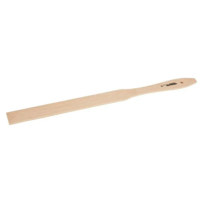 Rührstab56 cm, Holz - Ein hölzerner Rührspatel mit einem Loch am Griffende, ideal zum Mischen von Farbe oder anderen Flüssigkeiten.