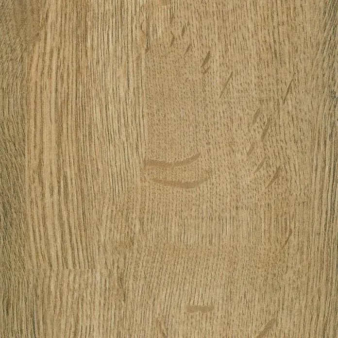 Profiles and more Sockelleiste KU51L Creston Eiche Natur - 240 cm x 15 mm x 50 mm - Nahaufnahme einer hellen Holzoberfläche mit deutlicher Maserung, ideal für Möbel oder Böden.