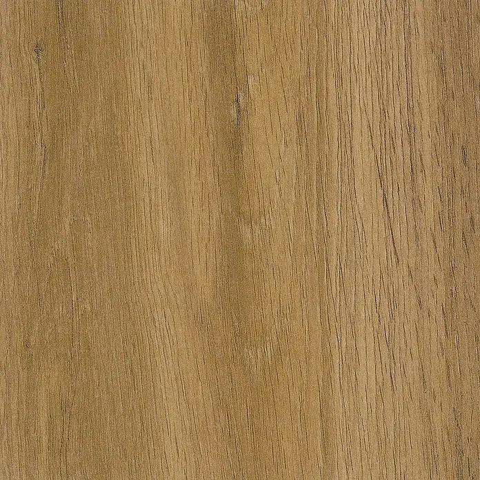 Profiles and more Sockelleiste KU51L Eiche Trient Natur - 240 cm x 15 mm x 50 mm - Nahaufnahme einer Holzoberfläche mit feiner Maserung und warmen Farbtönen, ideal für Möbel oder Wandverkleidungen.