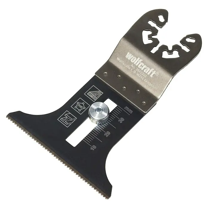 Wolfcraft Tauchsägeblatt Pro mit Tiefenanschlag - 65 mm, 1 Stk. - Oszillierendes Sägeblatt von Wolfcraft, ideal zum Schneiden verschiedener Materialien wie Holz, PVC und Metall. Mit Tiefenanschlag für präzise Schnitte.
