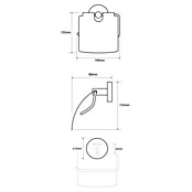 Bemeta Držač WC papira Omega  (Materijal: Mjed, Širina: 14 cm) | BAUHAUS