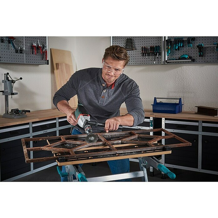 Wolfcraft Stahldraht-Topfbürste gezopft 75mm Gewindeanschluß M14 8476000