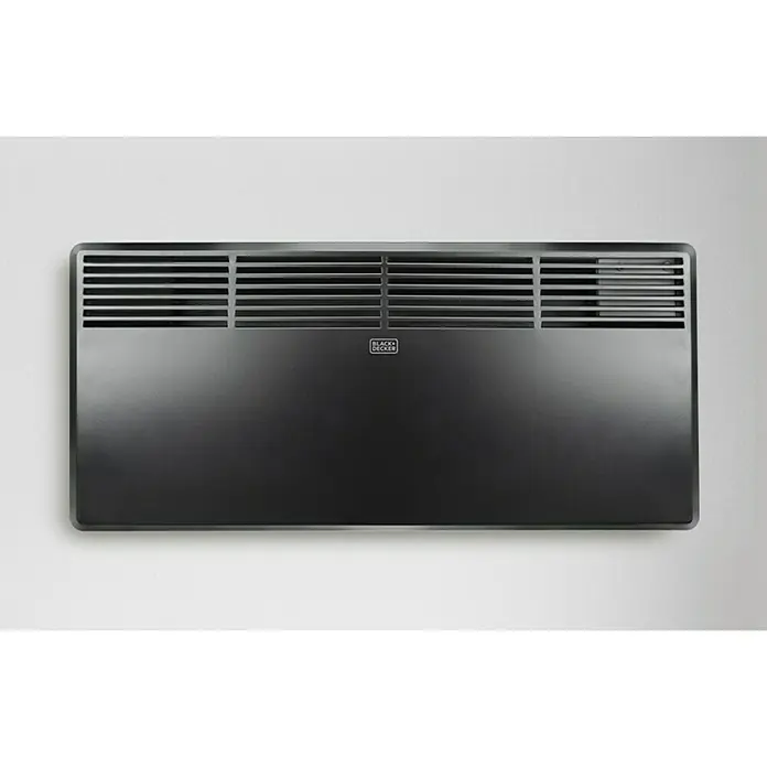 Black+Decker Konvektorheizung BXCSH1800E - 1.800 W, Raumgröße bis ca. 18 m², Schwarz - Wandmontierter Black+Decker Heizkörper in Schwarz, ideal für eine schnelle und effiziente Wärmeverteilung im Raum. Elegantes Design für modernes Wohnen.